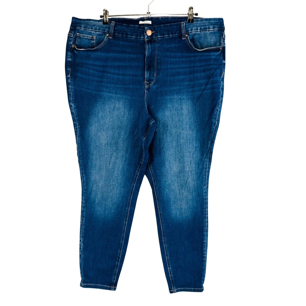 Maurices Womans Sz XXL Plus Skinny Jeans Blue Denim Pockets Stretch